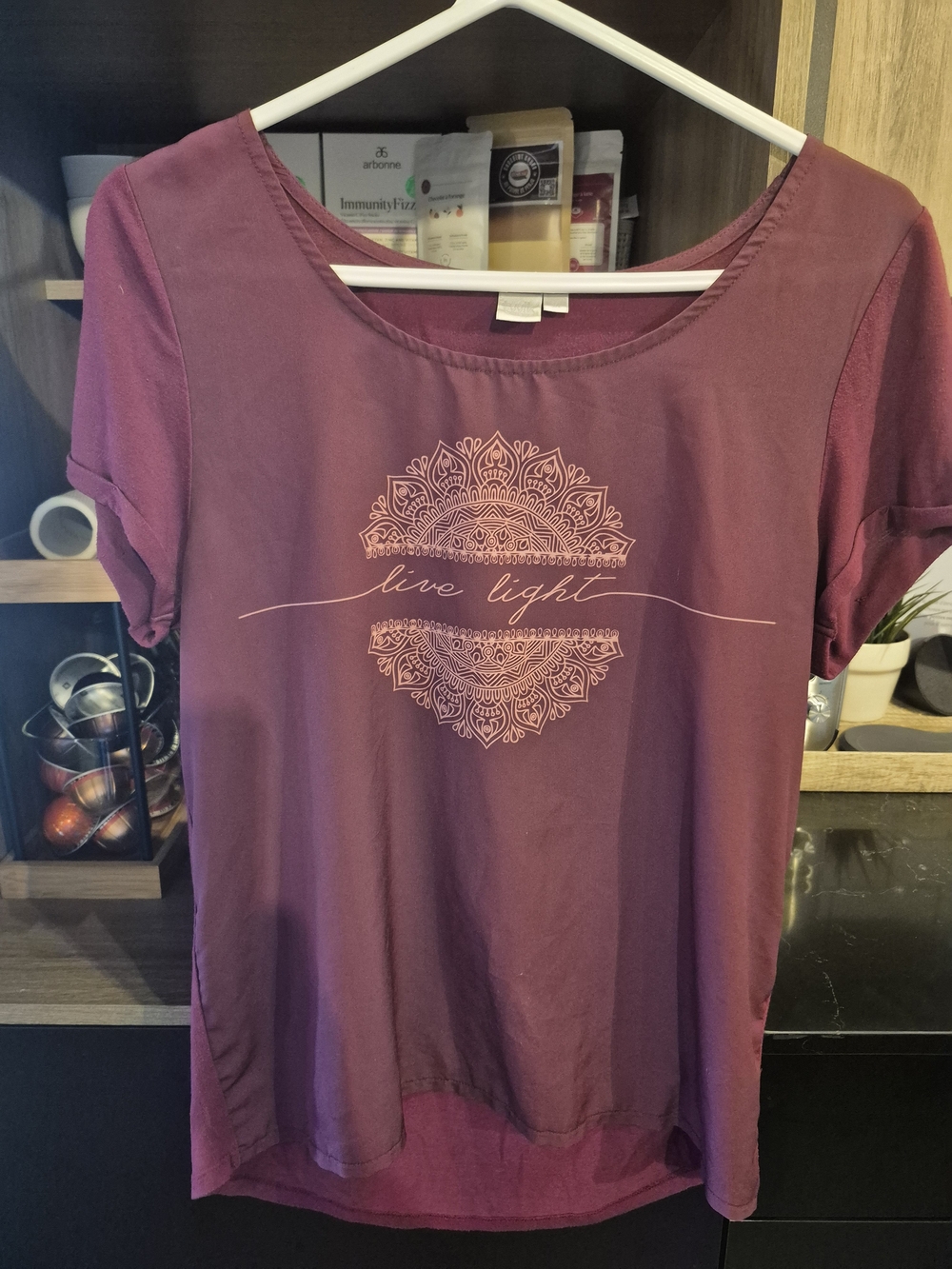 twik Scoop Neck Mandala Tee - Plum